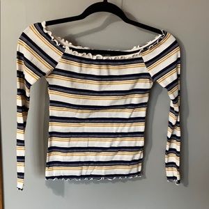 charlotte russe off the shoulder long sleeve